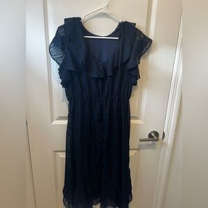 Calvin Klein midi dark blue dress